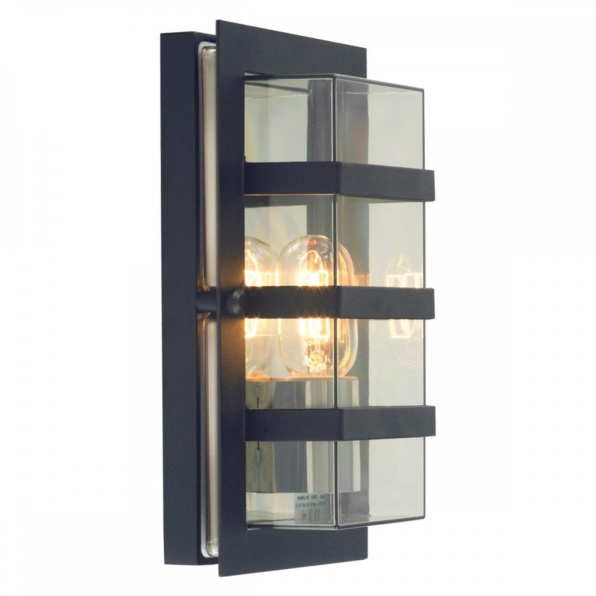 BODEN-E27-BLK-C Boden 1 Light Outdoor Wall Light Black (S)