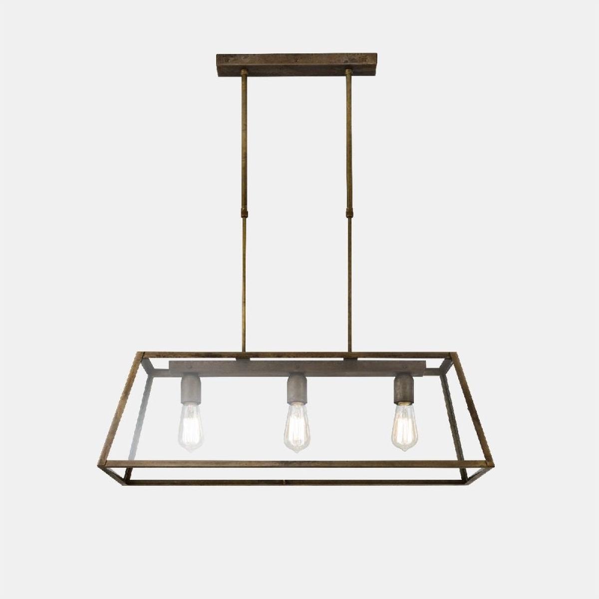 Il Fanale London Sospensione Rettangolare 80×30 cm 3 Luci pendant lamp
