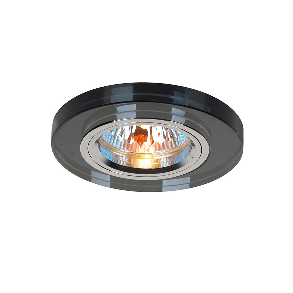 IL30806BL Crystal Downlight Shallow Round Rim Only Black Cut Out: 62mm