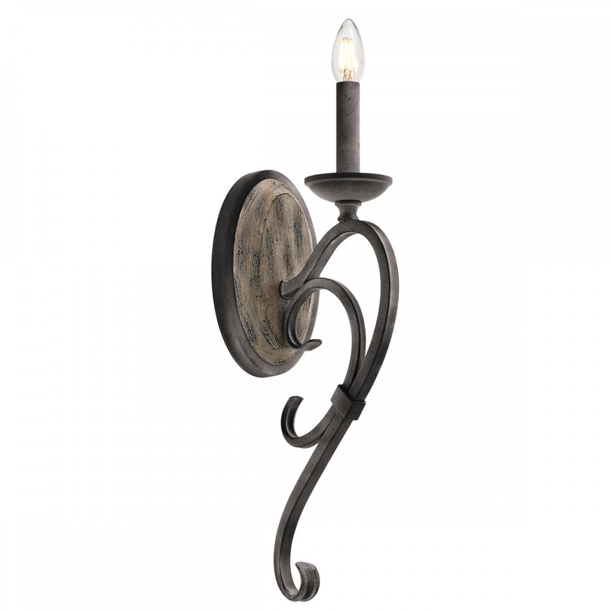 KL/TAULBEE1 Taulbee 1 Light Wall Light Weathered Zinc (SD)
