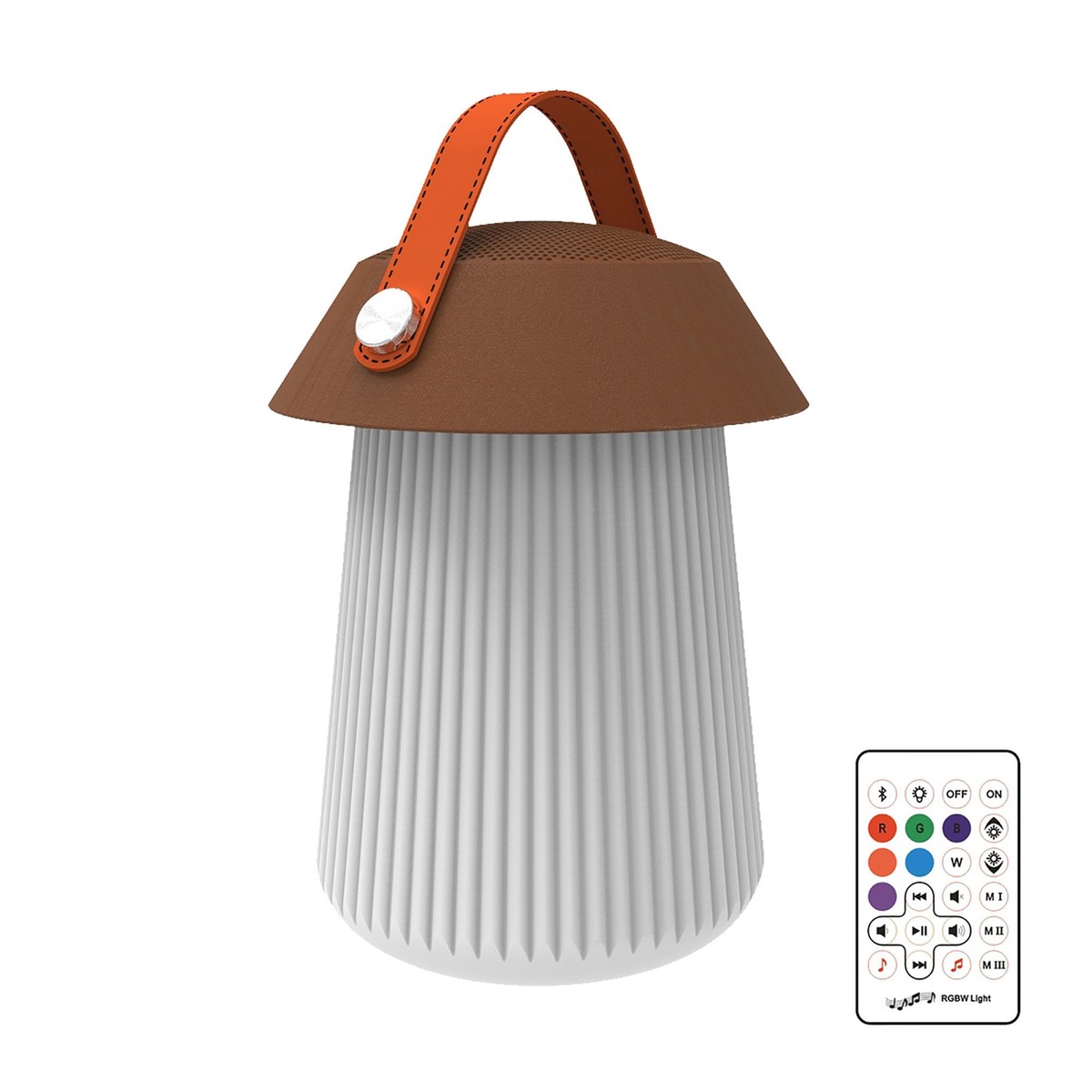M3697 Funghi Outdoor Portable 3W Speaker 3W LED RGBW Lamp Bluetooth Connection / Remote Control