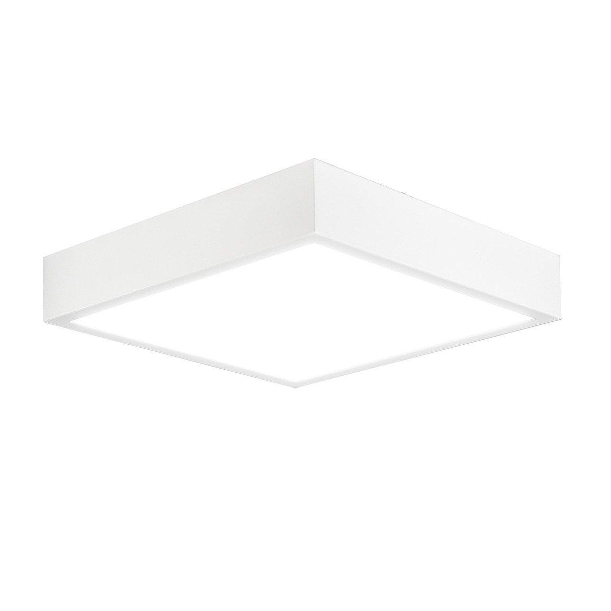 M6635 Saona 30cm Square LED Surface Flush Fitting 30W Matt White/Frosted Acrylic