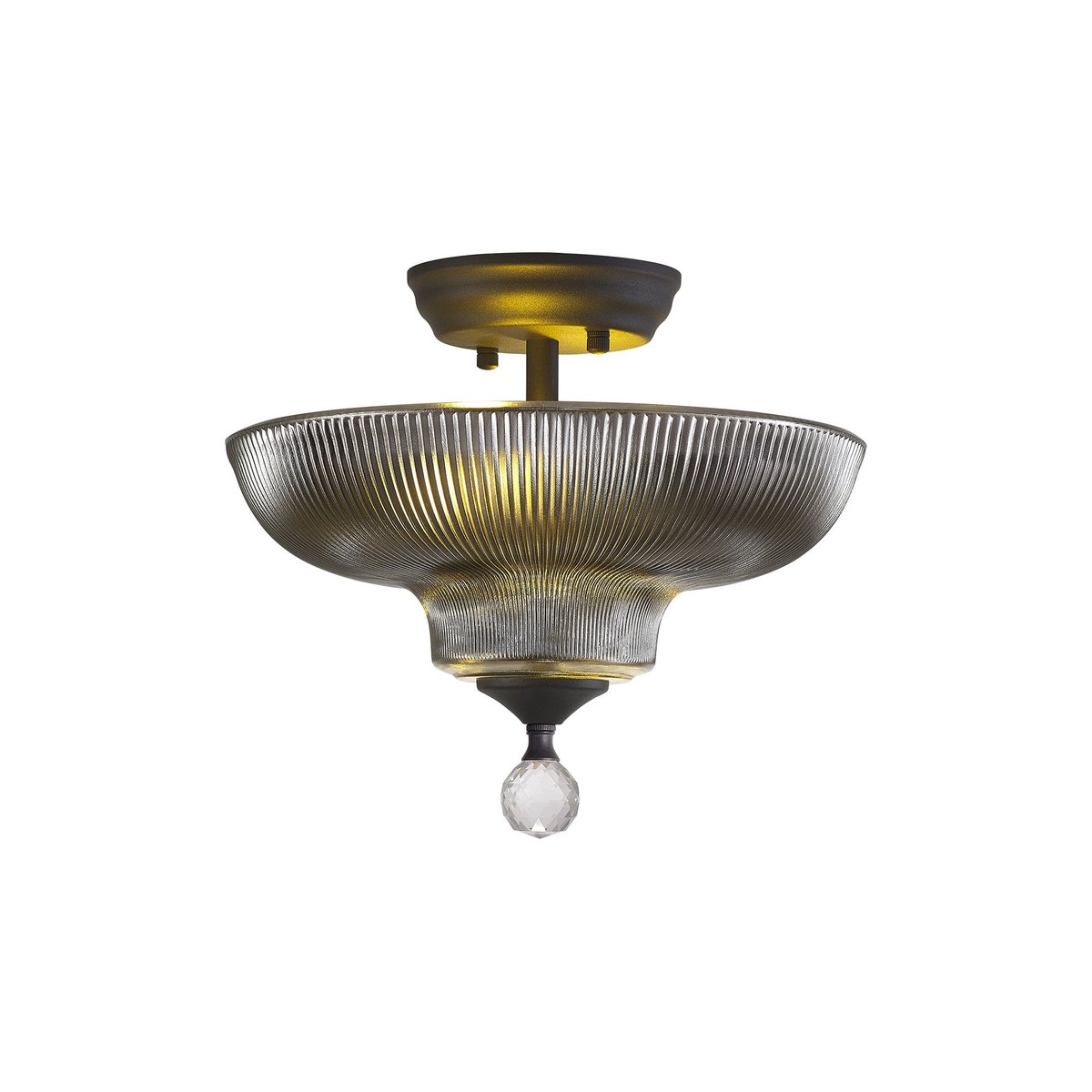NLK16619 Tabion 2 Light Ceiling Light Graphite Smoked
