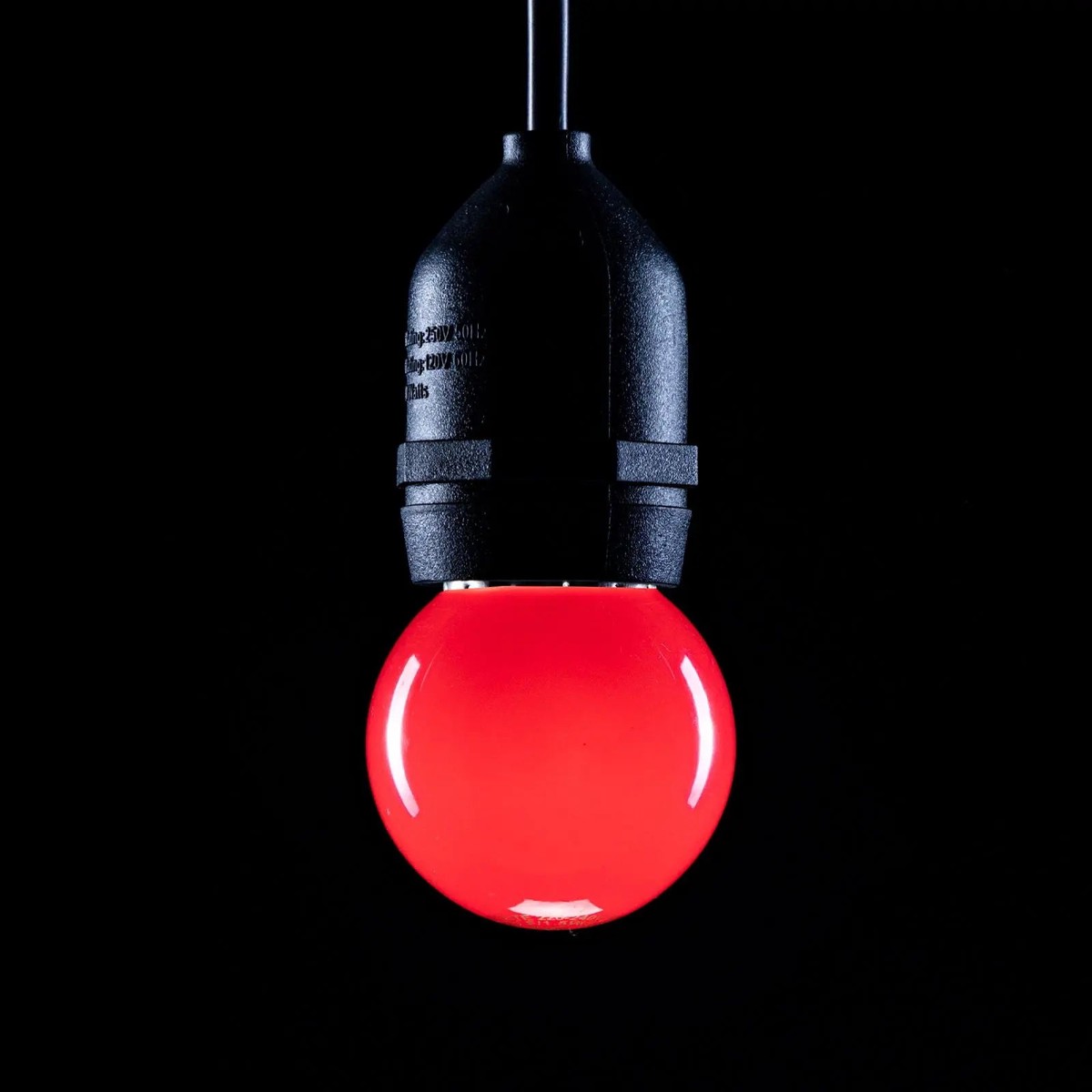 Prolite 1.5W LED Polycarbonate Golf Ball Lamp BC Red