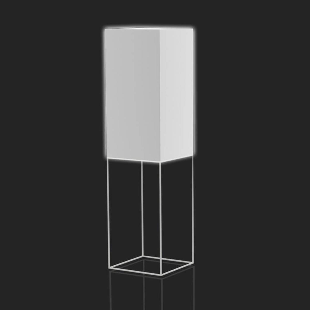 Vondom Vela Cubo Alto floor lamp 152 cm white by Ramn Esteve