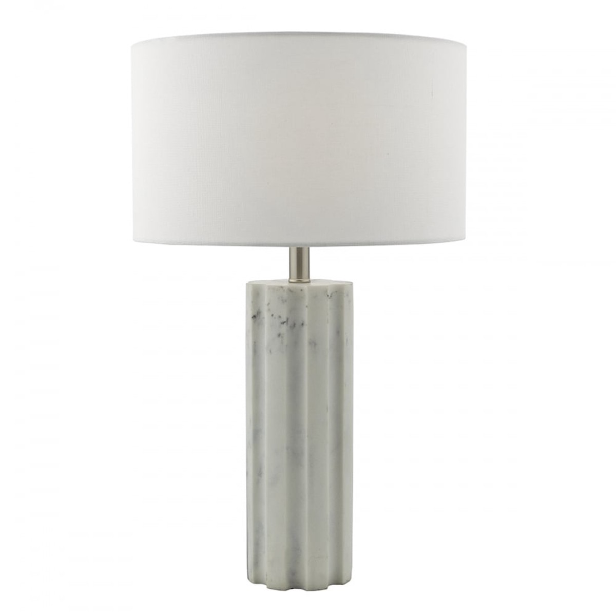 Dar ERE422 Erebus Table Lamp Marble Effect Satin Chrome