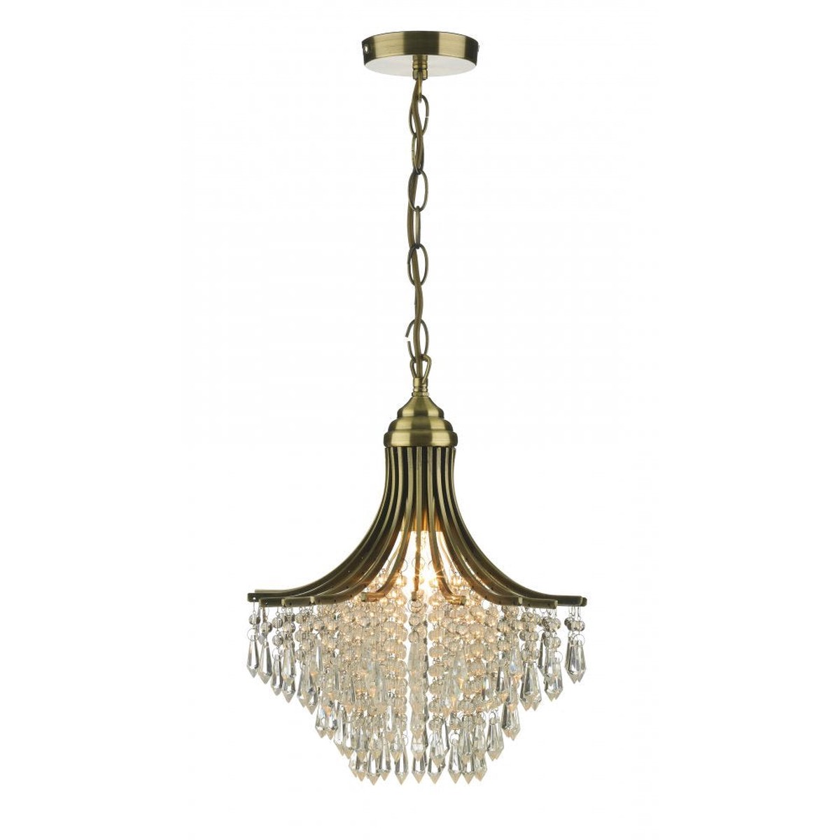 Dar SUR0108 Suri Pendant Antique Brass