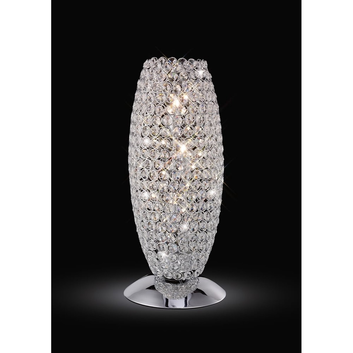IL30411 Kos Table Lamp 3 Light Polished Chrome/crystal