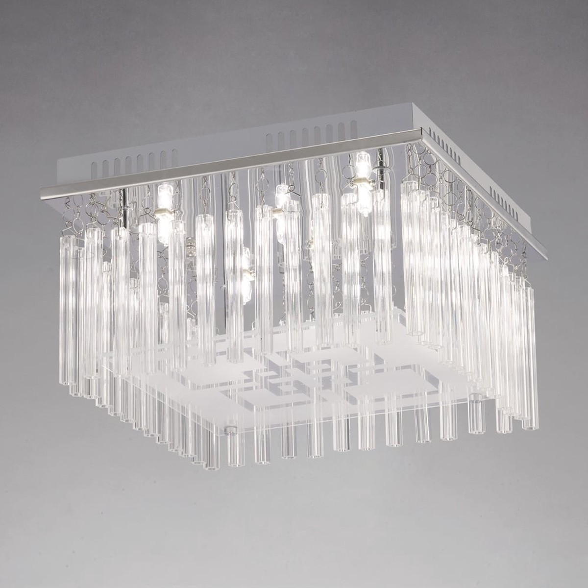 IL31320 Capella Ceiling Polished Chrome/glass