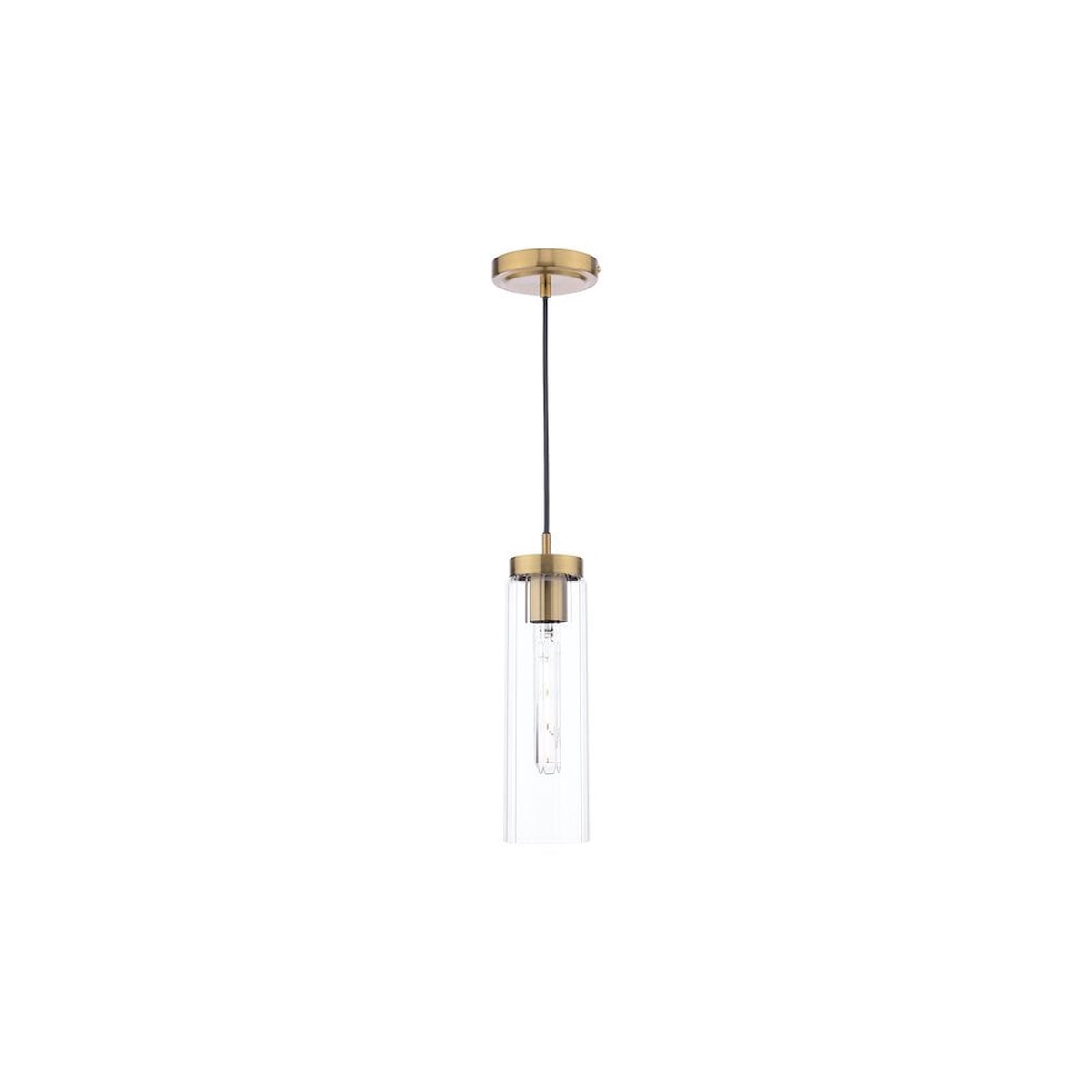 JOD0163 Jodelle Pendant Polished Bronze and Glass
