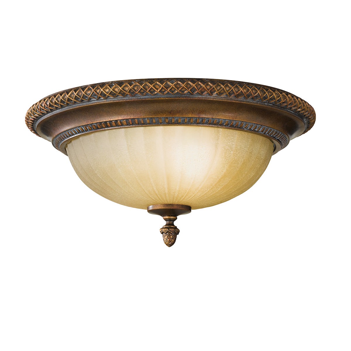 Kelham Hall 2 Light Flush – Firenze Gold/British Bronze