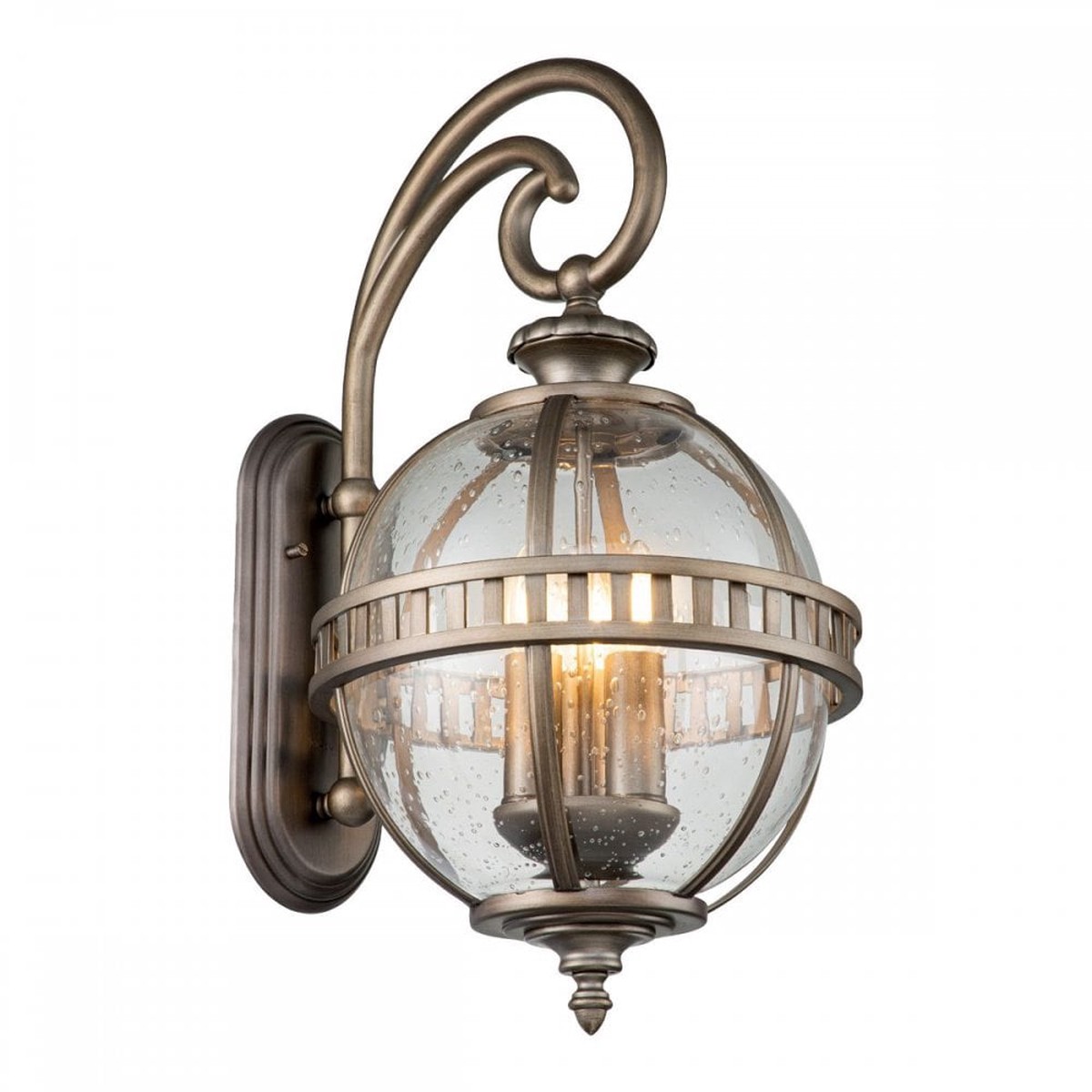 KL-HALLERON-2M-BU Halleron 3 Light Wall Lantern Burnished Bronze