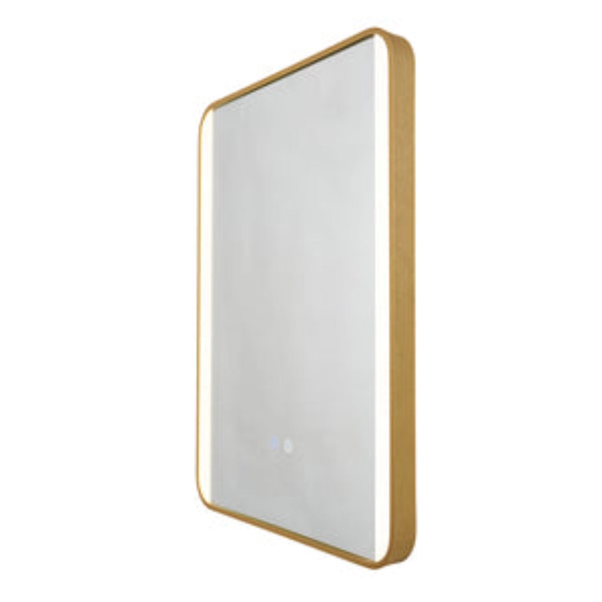 Lori CCT LED Bathroom Mirror with Motion Sensor and Demist- Satin Brass/ Matt Black