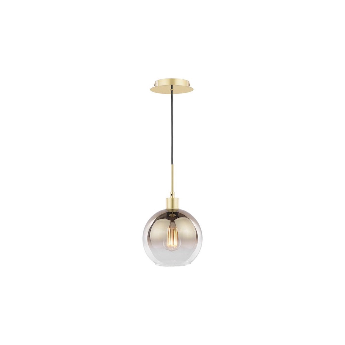 LYC8635 Lycia Pendant Polished Gold and Gold Ombre Glass
