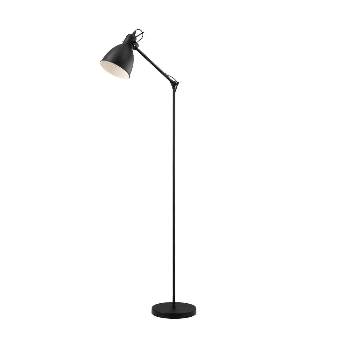 49471 Priddy Black Steel Adjustable Floor Lamp