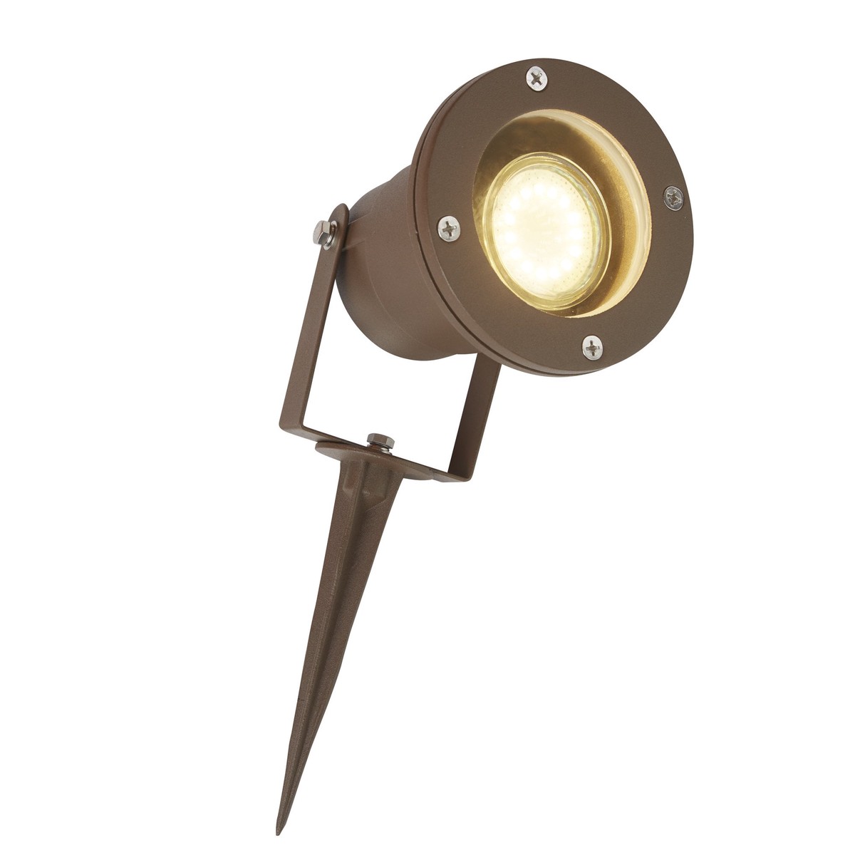 5001RUS-LED Spikey LED Outdoor Spike Rust Brown Metal