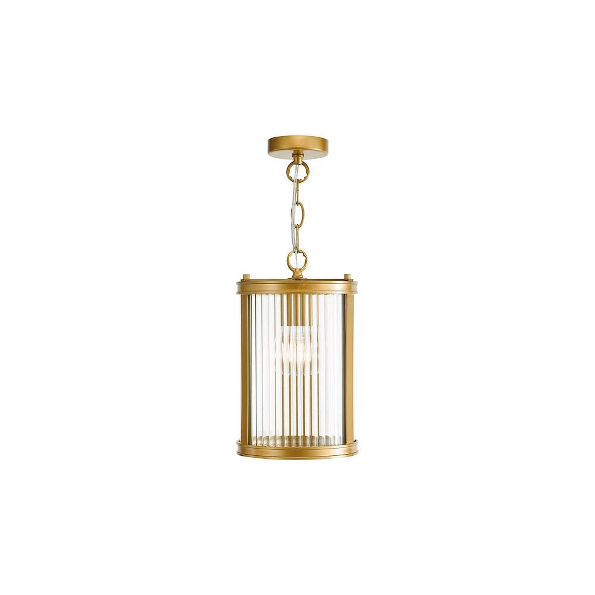 BIA0163 Bianka Pendant Bronze and Ribbed Glass