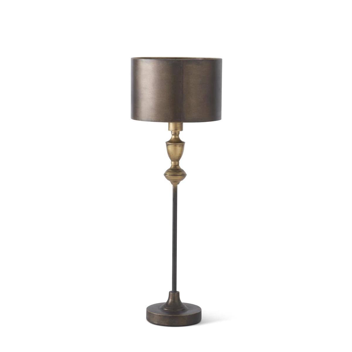Brushed Gold Lamp w/ Metal Shade 28in