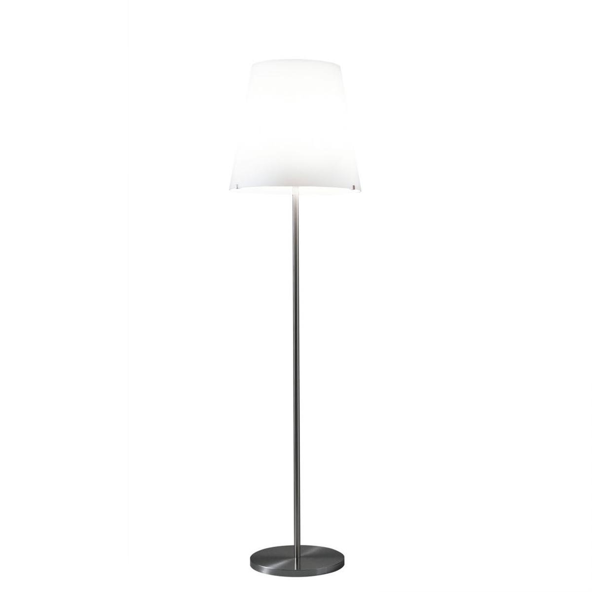 FontanaArte 3247 medium nickel-white floor lamp by Archivio Storico FontanaArte