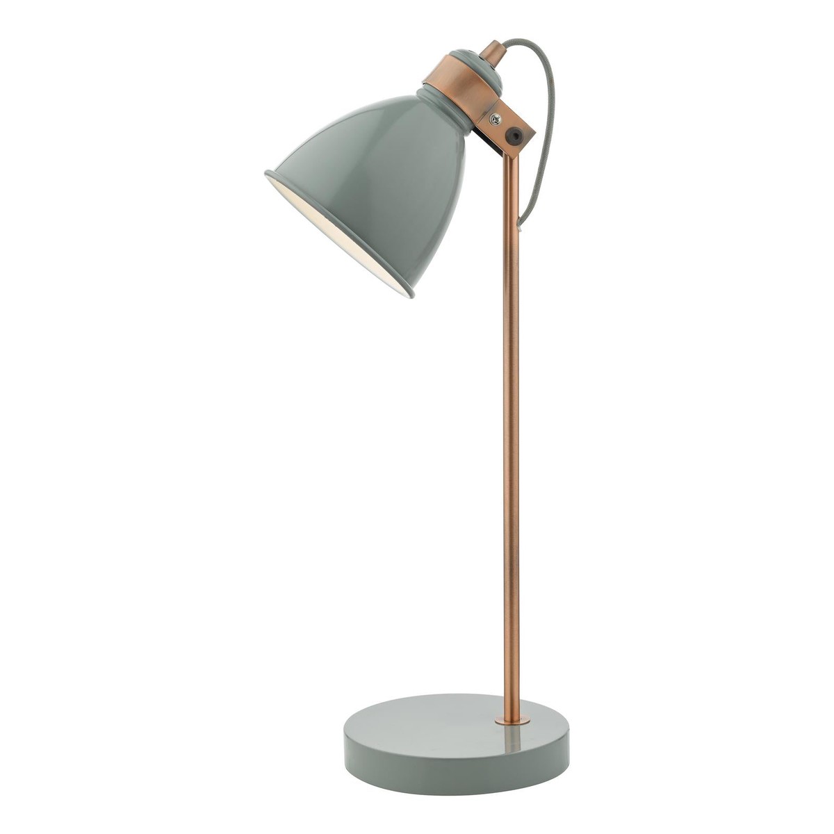 FRE4239 Frederick Desk Lamp Grey and Satin Copper