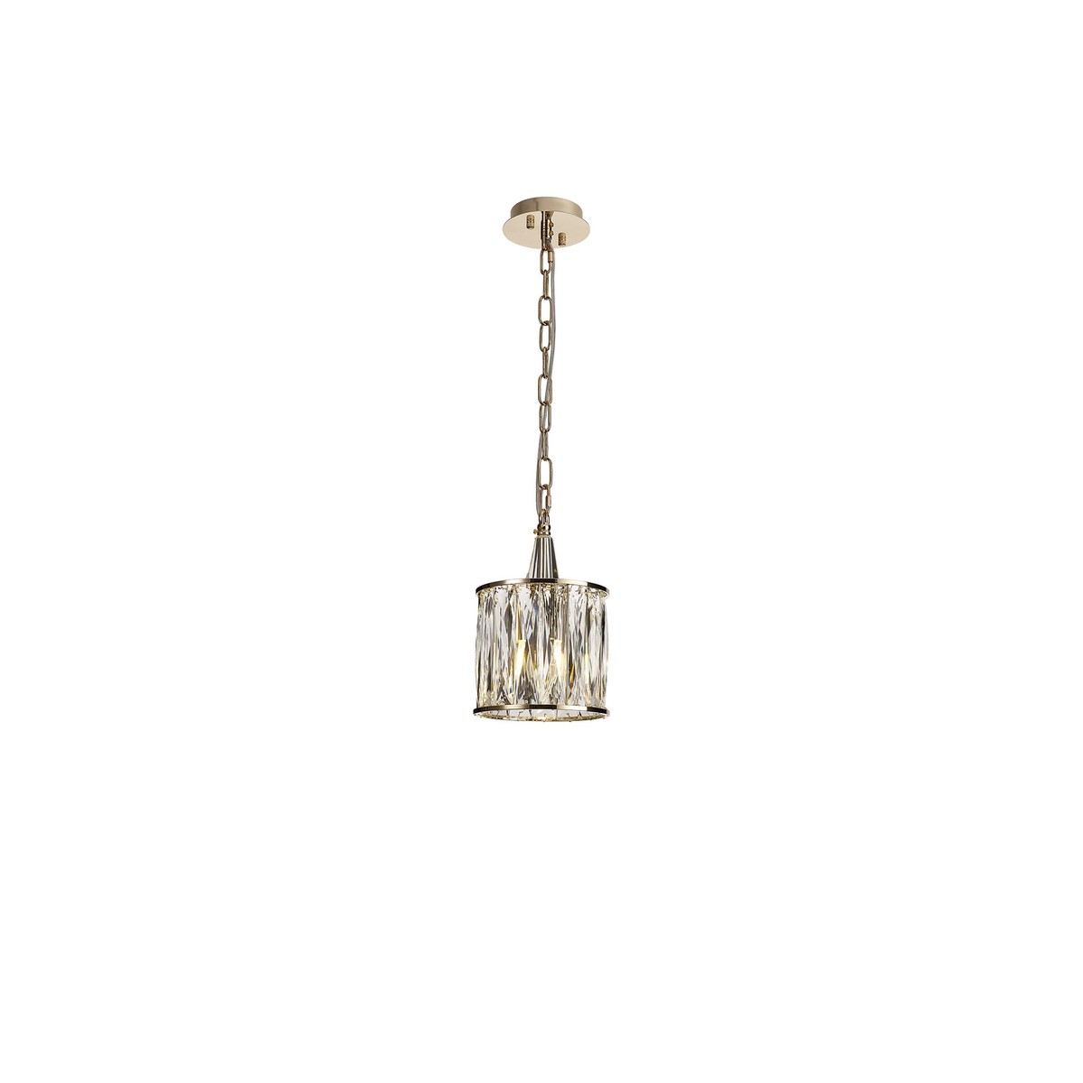 IL31823 Vivienne Pendant 1 Light E14 French Gold/Crystal