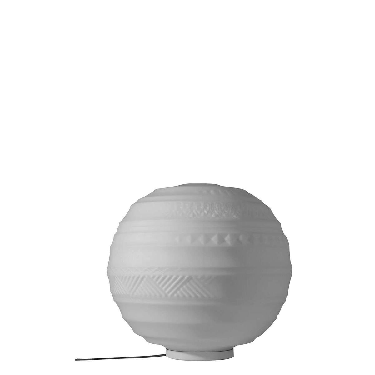 Karman Braille table lamp diam. 40 cm. white frosted glass