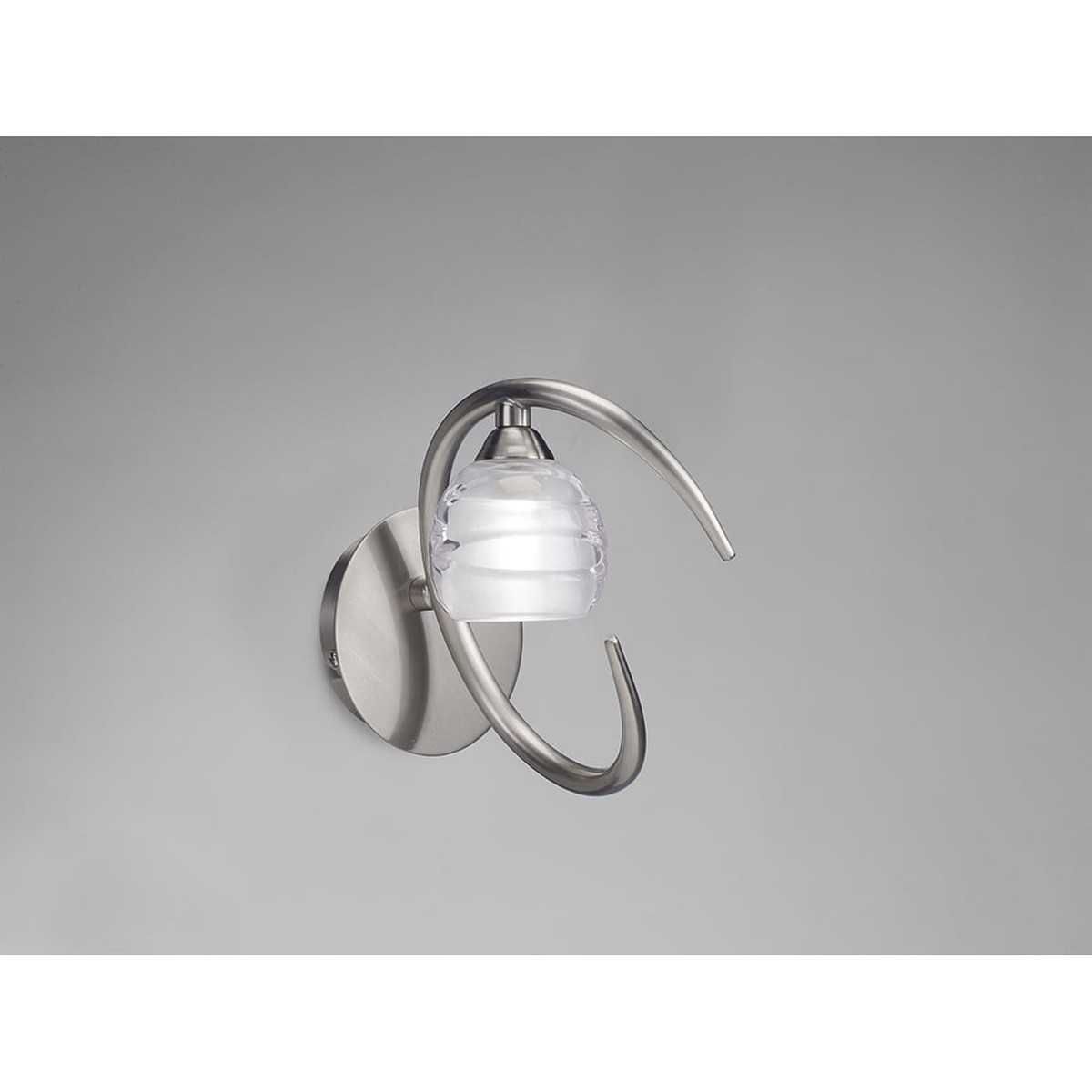 M1816/S Loop Wall Lamp Switched 1 Light G9 ECO Satin Nickel