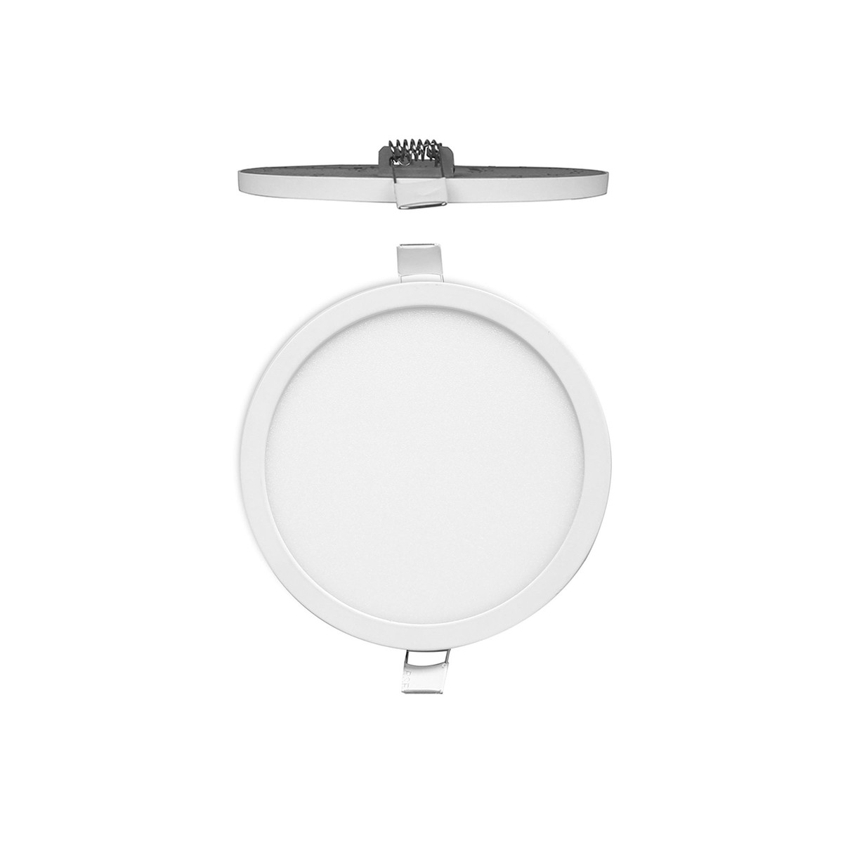MC0186 Saona 17.5cm Round LED Recessed Ultra Slim Downlight 18W Matt White/Frosted Acrylic