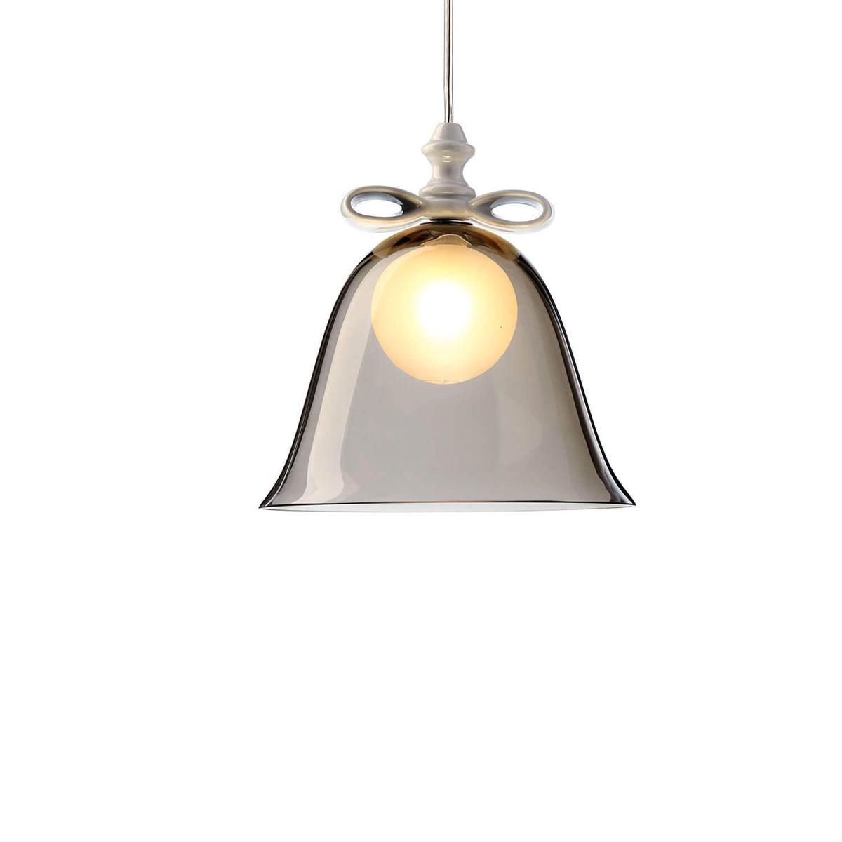 Moooi Bell Lamp suspension lamp with white bow and lampshade