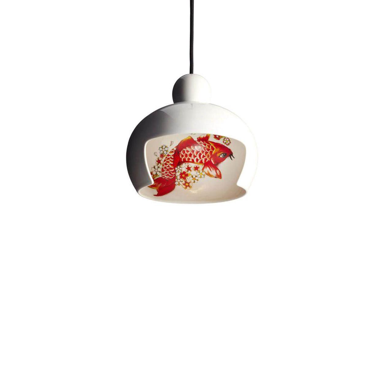 Moooi Juuyo suspension lamp with carp koi decor