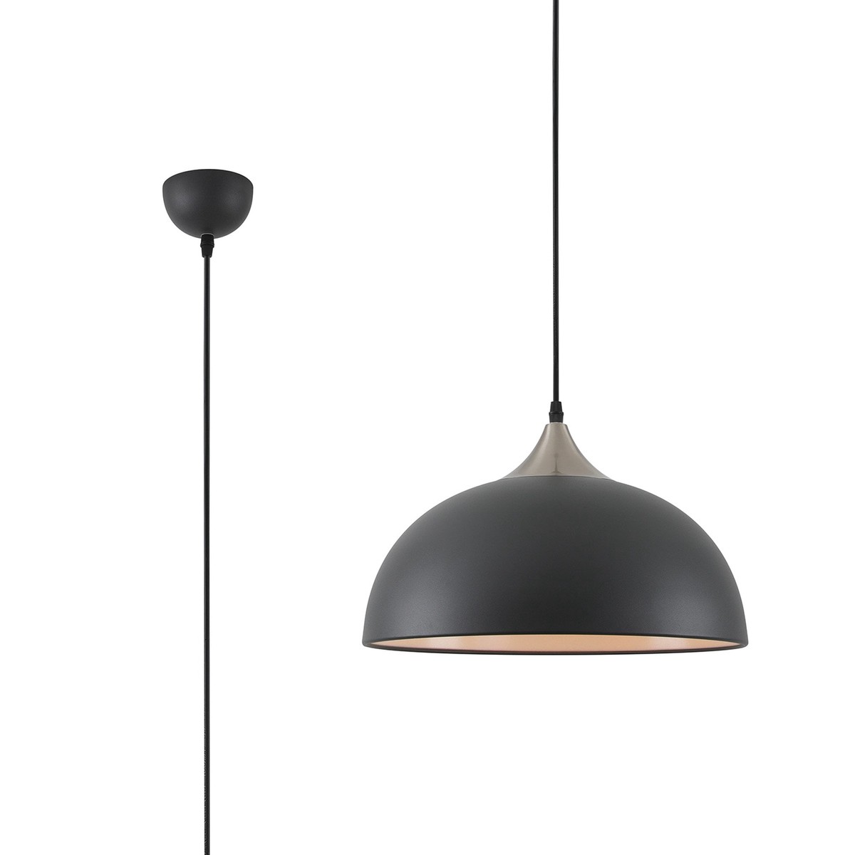 NL70049 Ava Pendant Sand Black/Satin Nickel