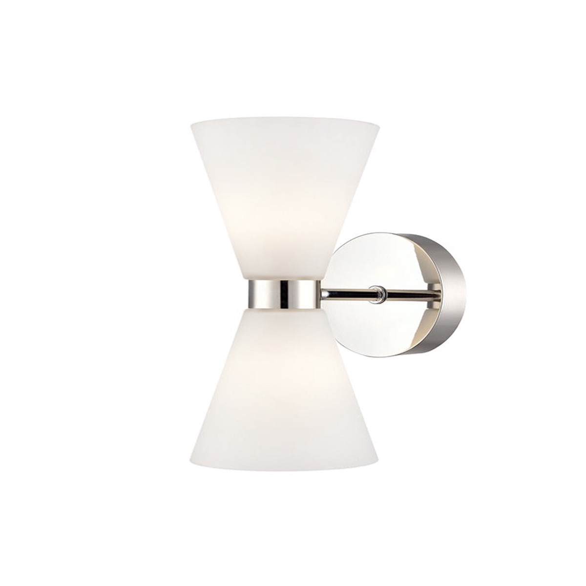 Odeon IP44 Wall Light – Satin Nickel and Matt Black
