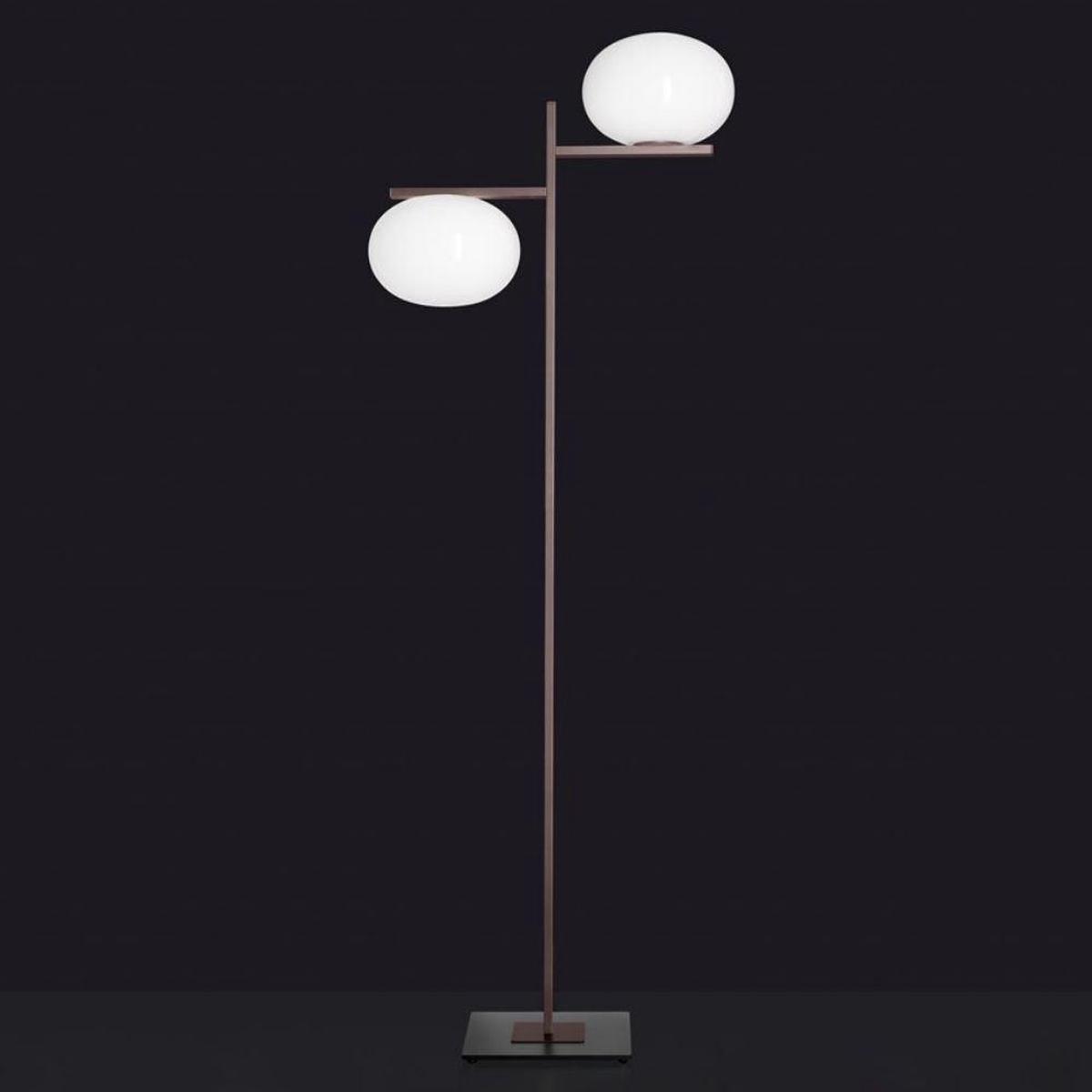 OLuce Alba 383 floor lamp anodized bronze by Mariana Pellegrino Soto