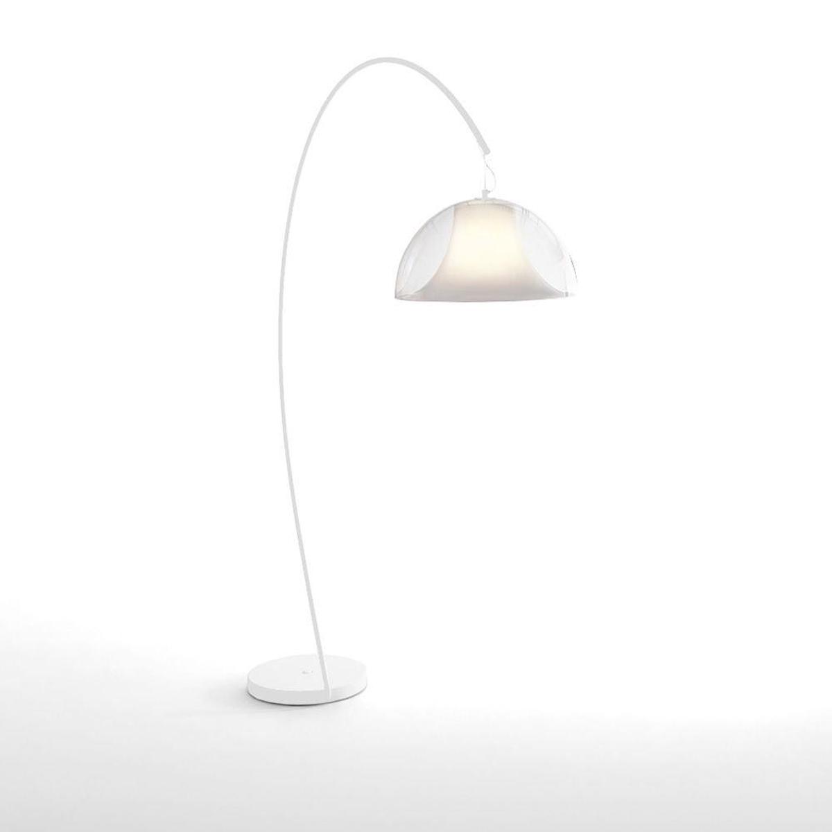 Pedrali Lighting Time L002T/BA arc floor lamp with double diffuser