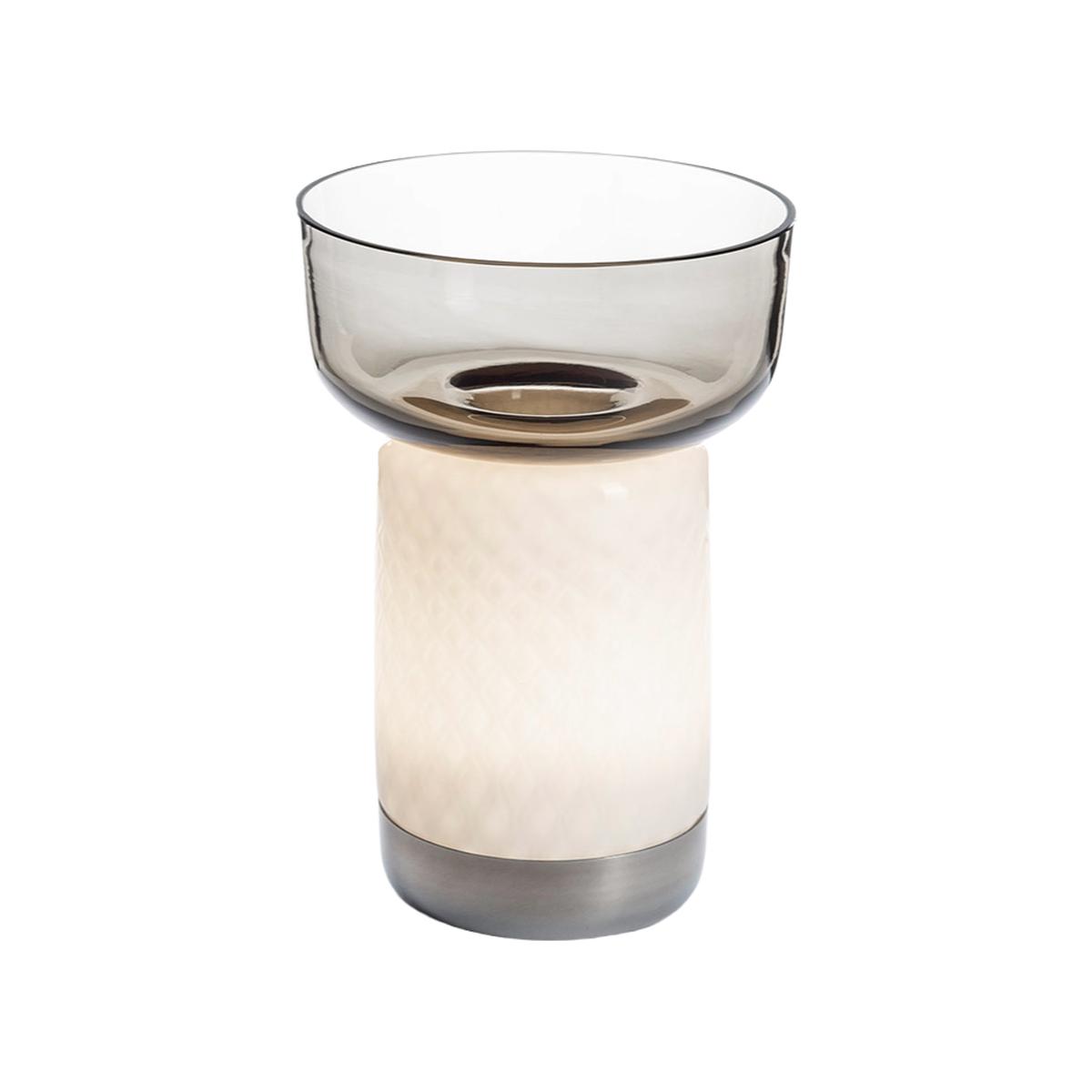 Portable Lamp BONTA BOWL white with gray