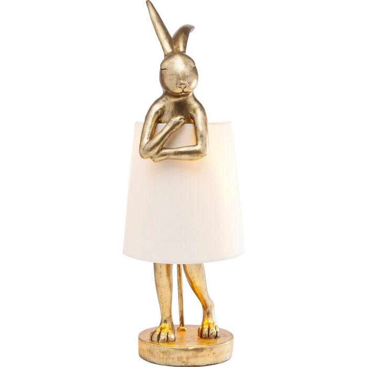 Rabbit -shaped gold table lamp