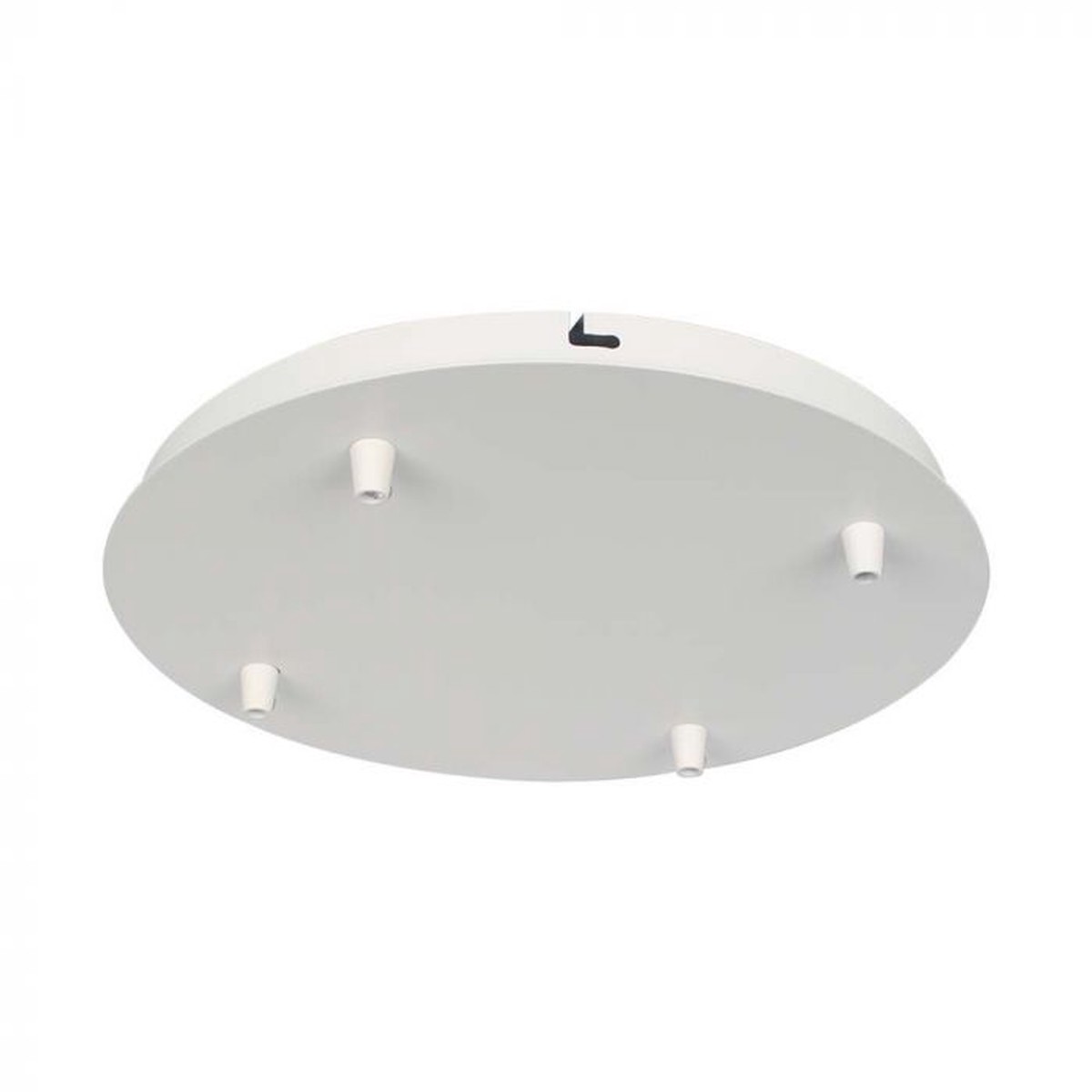 STEEL CANOPY WITH 5 HOLES ON SURFACE – 300x25mm MATT WHITE