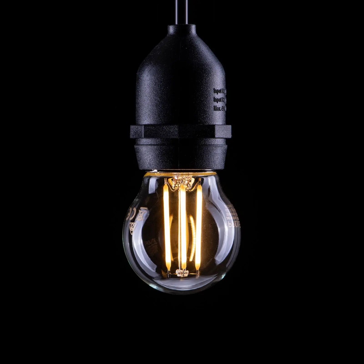 4W Dimmable LED Filament Golf Ball Lamp 2700K ES