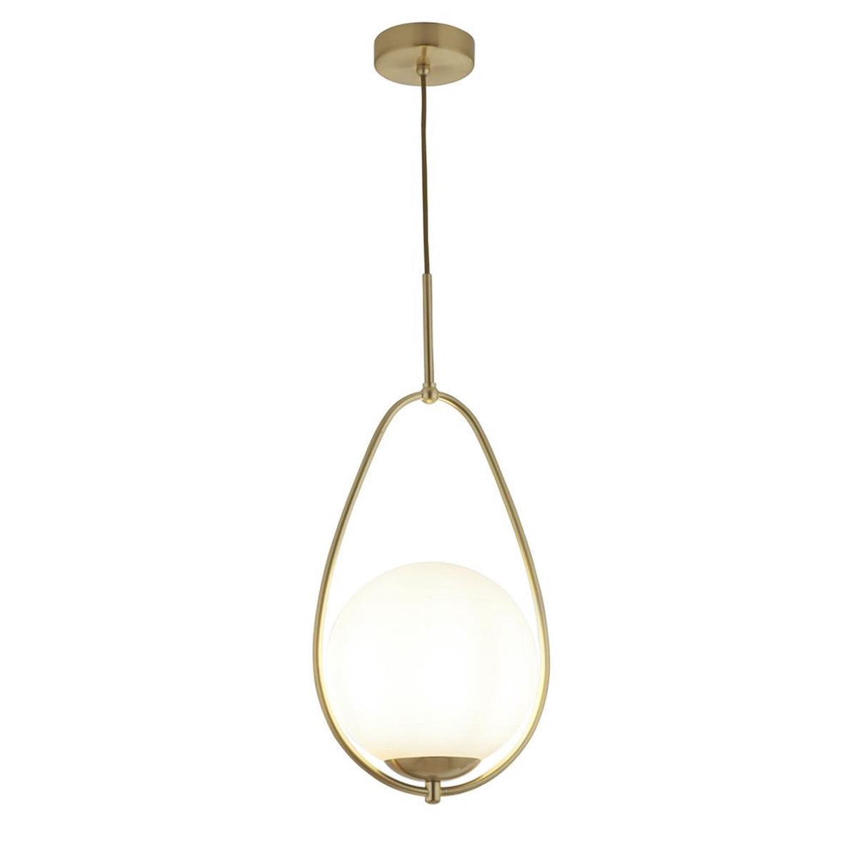 Avalon Pendant – Gold Metal & Opal Glass
