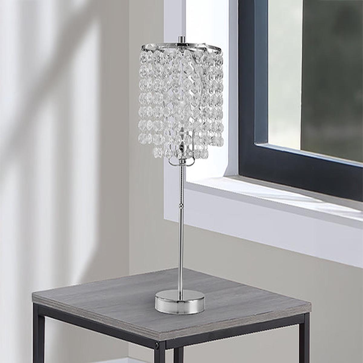 Chrome Table Lamp 19 H