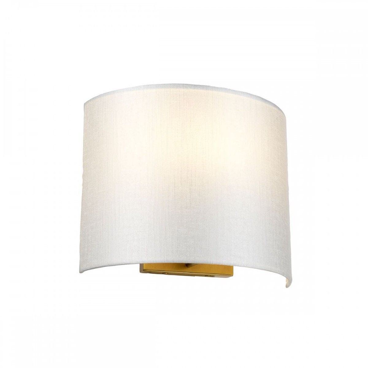 DL-COOPER-M-IV-AB Cooper Medium Curved Wall Light with Aged Brass Back Plate