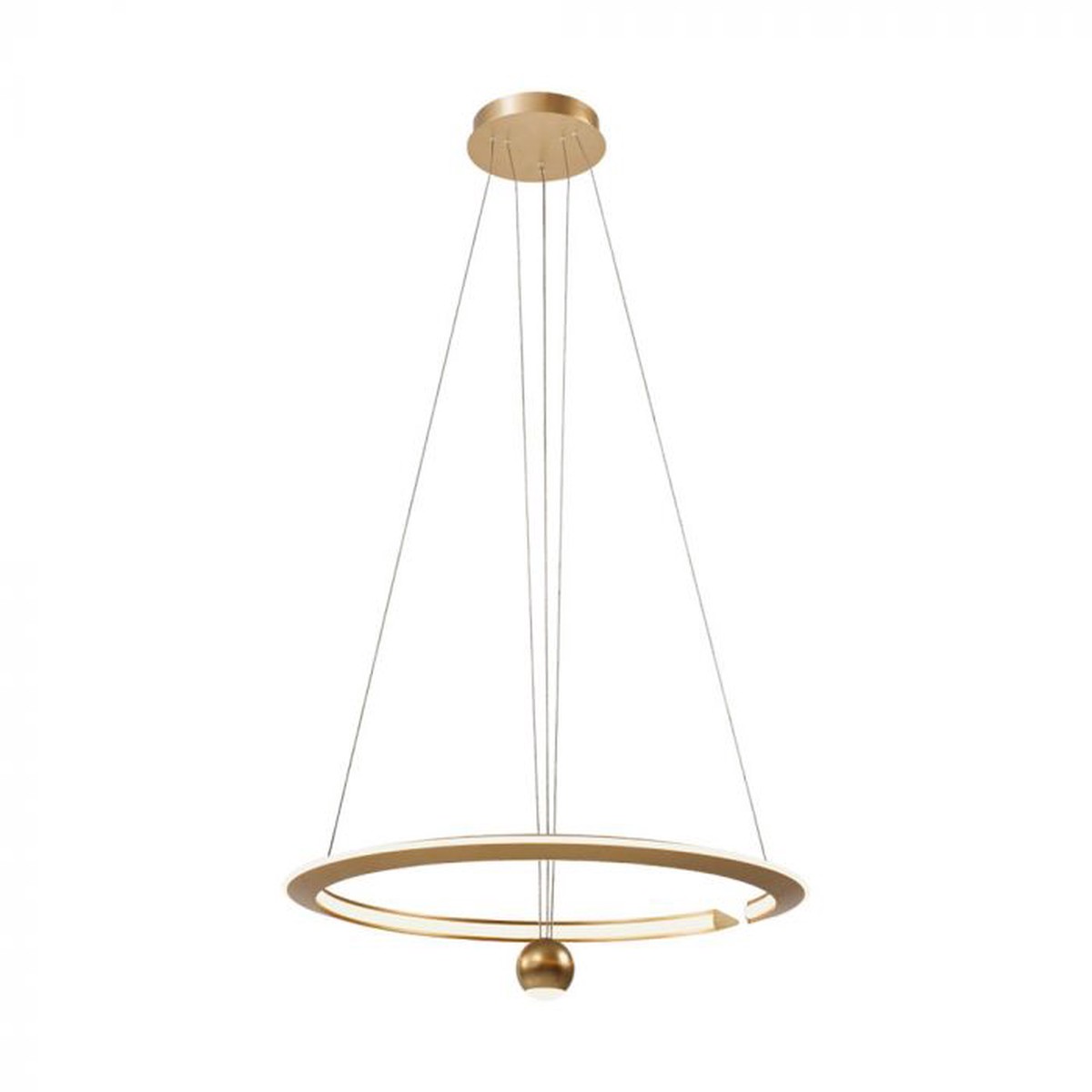 LED PENDANT LIGHT 45W WW 5500lm 120 620x1200mm Brush Gold
