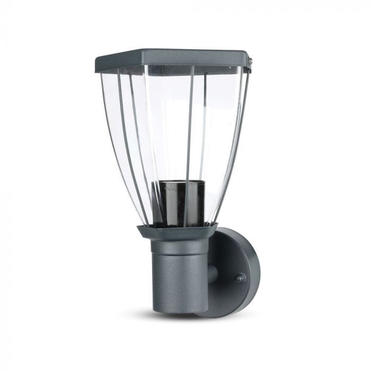 LED WALL E27 LAMP UP STAINLESS STEEL + PC 148X165X245 IP44 DARK GREY