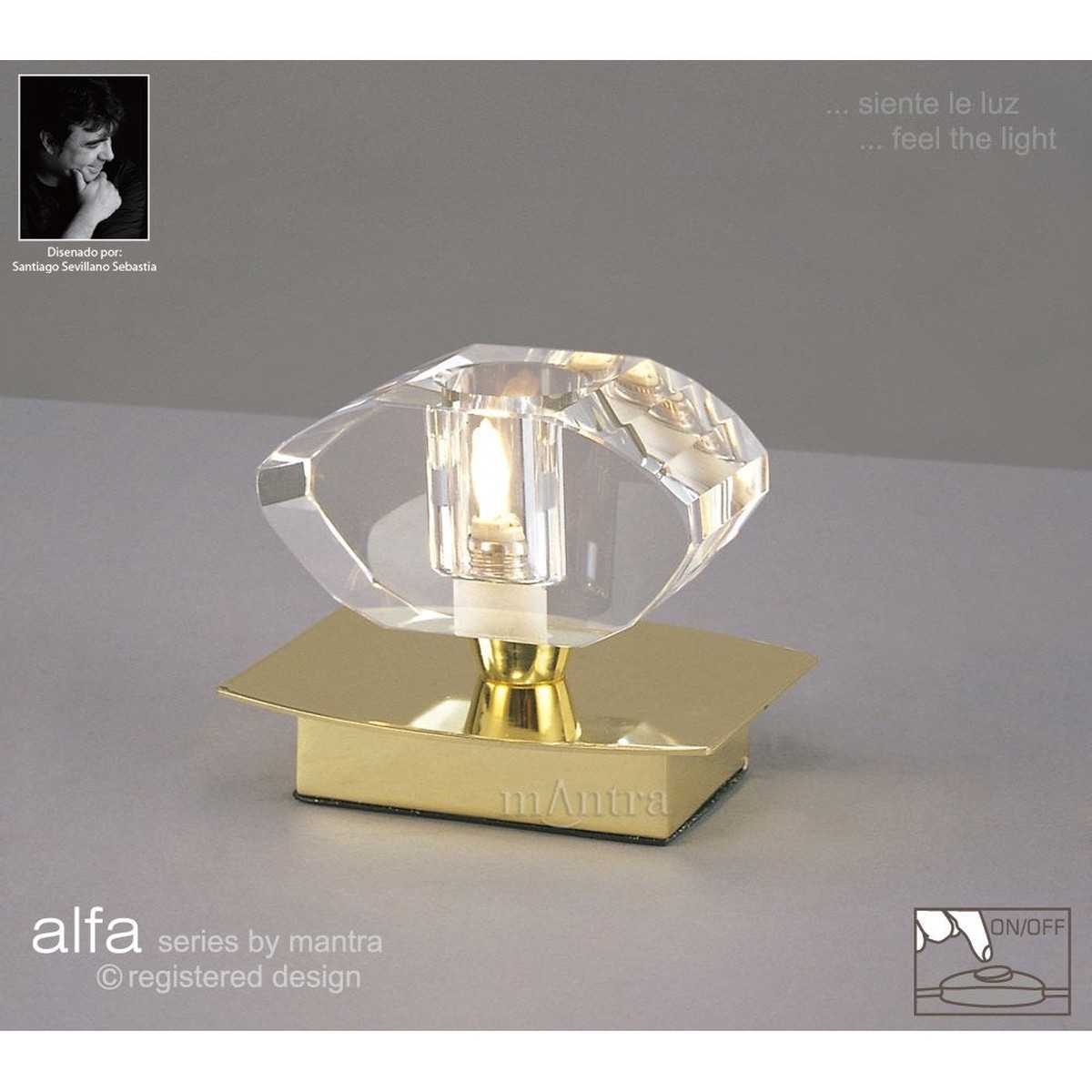 M0426PB Alfa Small Table Lamp 1 Light G9 Polished Brass
