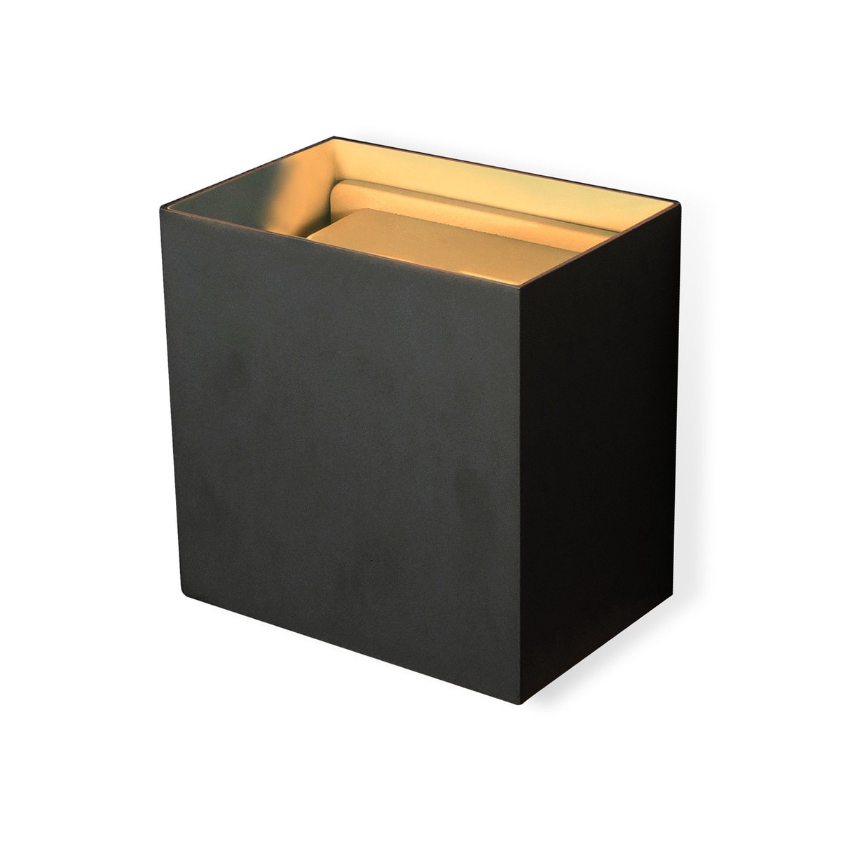 M7437 Davos Outdoor XL Square Wall Lamp 2 Light LED Sand Black