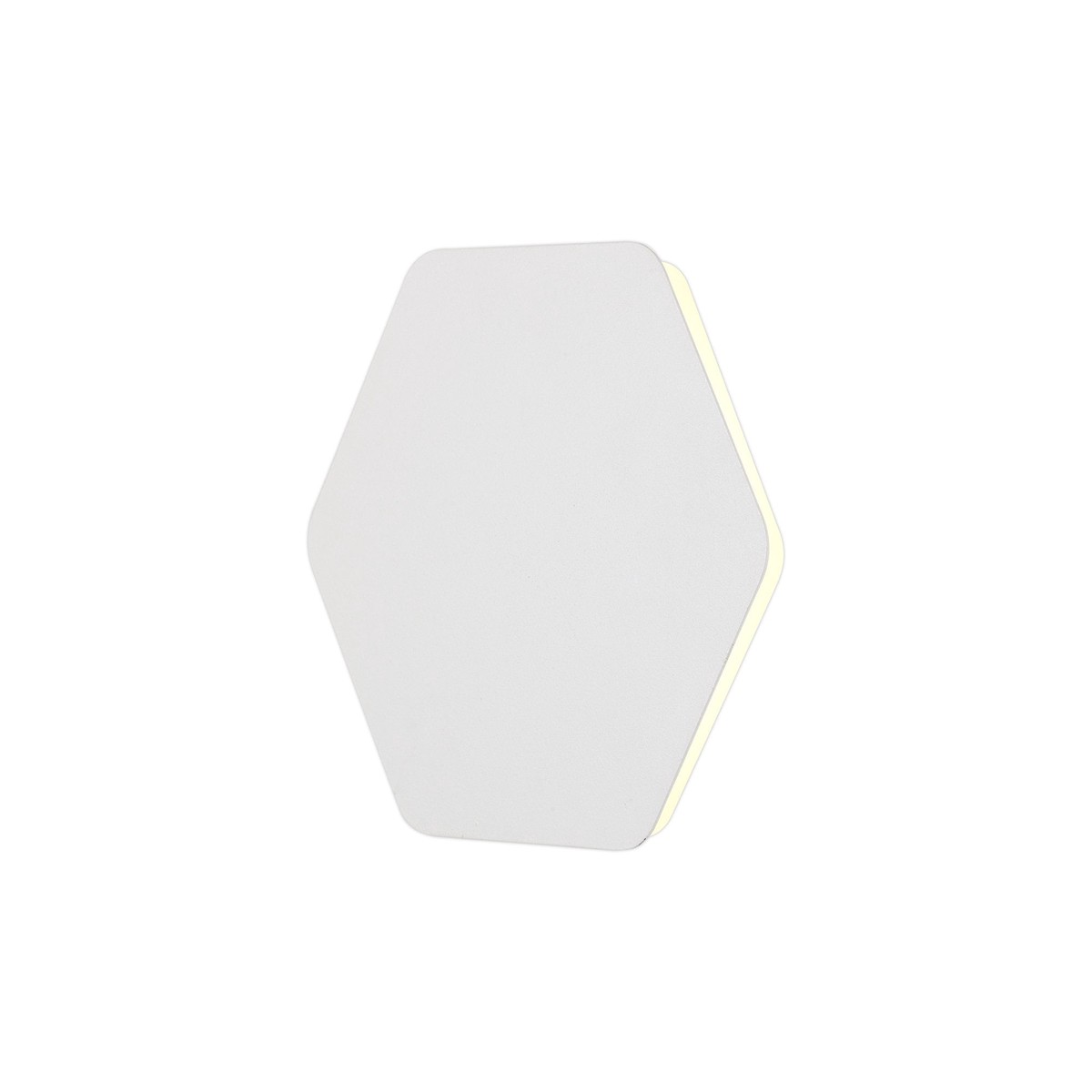 NLK04059 Modena Magnetic Base Wall Lamp LED 20/19cm Horizontal Hexagonal Centre Sand White/Acrylic Frosted Diffuser