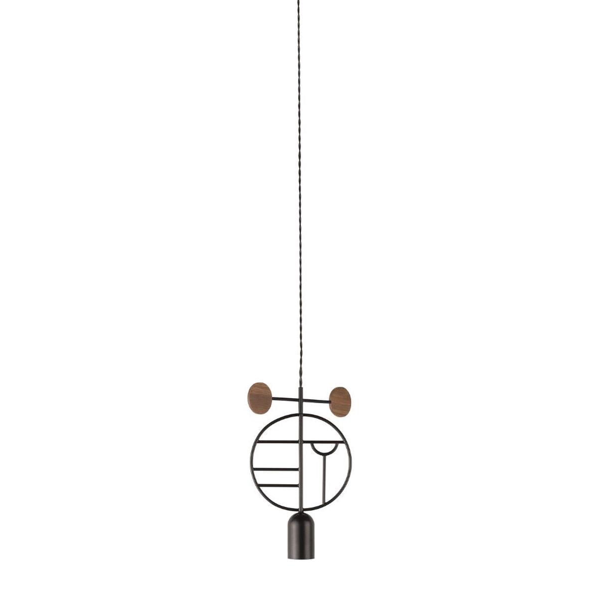 Nomon Wooden Dots pendant lamp graphite structure 1 element