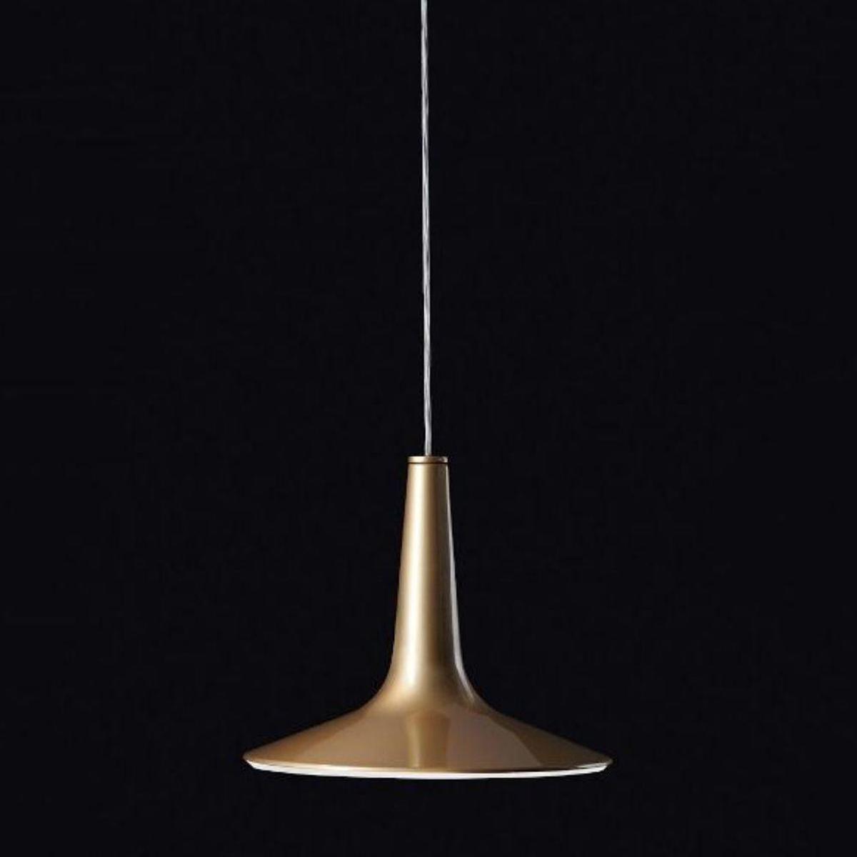 OLuce Kin 479 LED suspension lamp satin gold diam 30 cm.