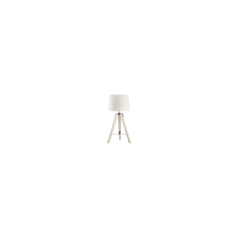 White Tripod Table Lamp with White Shade