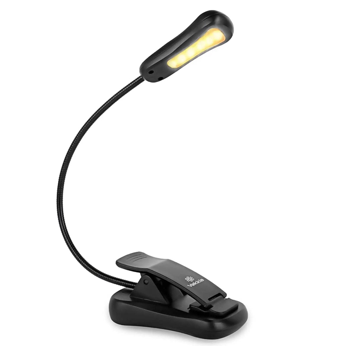 Clip-On Reading Light for Books in Bed, Car and Travel, 3000K Warm LED, Rechargeable and Eye Friendly, Ultra Slim 2.1 Oz Portable Lamp With Three Brightness Modes for Late Night Readers